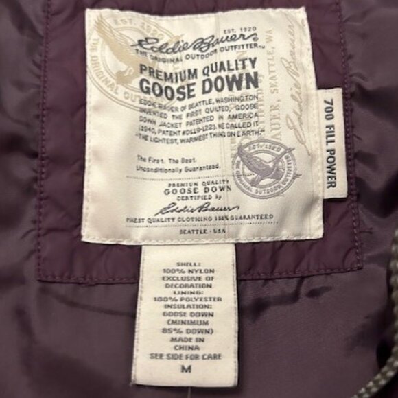 Eddie Bauer Premium Goose Down Puffer 700 Fill vest - Picture 5 of 5